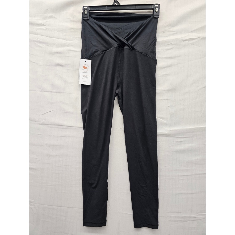Isabel by Ingrid & Isabel Womens Crossover Active Leggings Black Size Medium